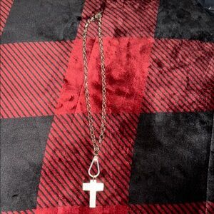 Dolce and Gabbana Silver Cross Pendant Necklace